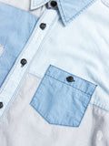 Boro Repair Button-Up Shirt in Washed Indigo