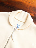 "Roscoff" Shawl Zip Sweater in Cream