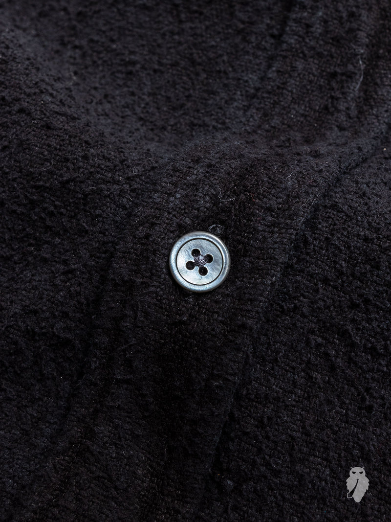 Borrowed Shirt in Washed Black Heavy Noil