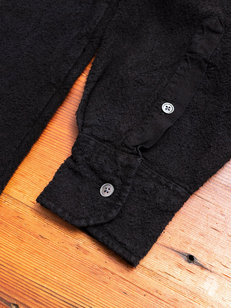 Borrowed Shirt in Washed Black Heavy Noil