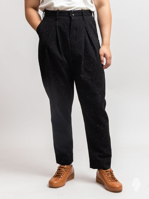 Planet Wool Trousers in Black