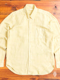 1950s Button Down Shirt in Fade Yellow Linen