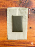 "Chorus" Leather Cardholder in Military Green