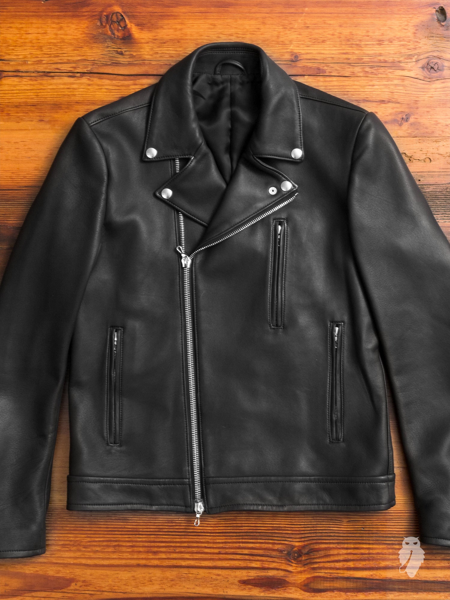 Lamb Leather Double Rider Jacket in Black – Blue Owl Workshop