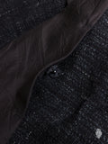 Washi Tweed Mac Coat in Black