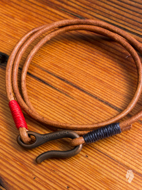 Leather Triple Wrap Bracelet in Washed Tan