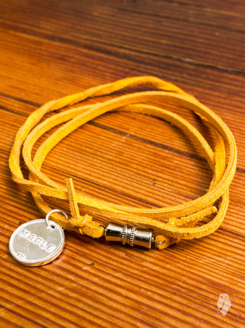 Suede Multi Wrap Bracelet in Mustard