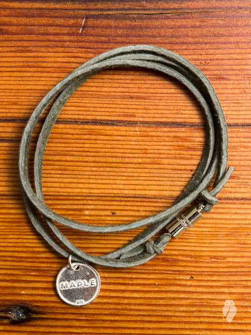 Suede Multi Wrap Bracelet in Olive