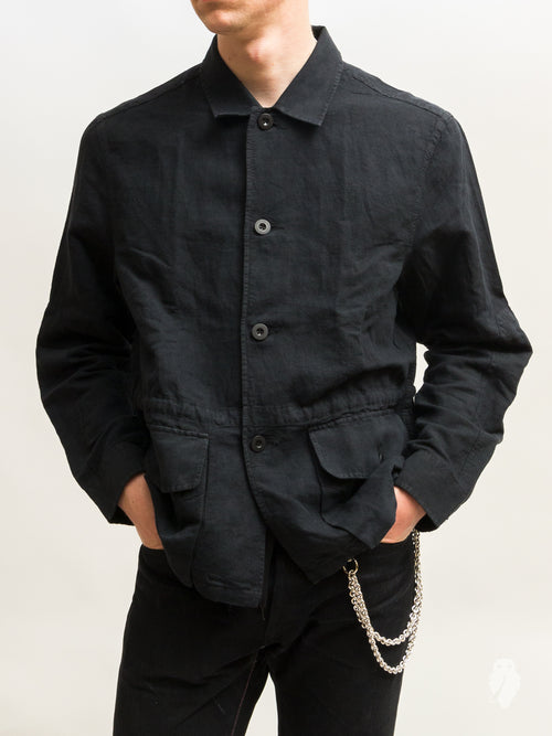 Puff Pocket Shirt in Black
