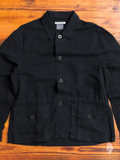 Puff Pocket Shirt in Black
