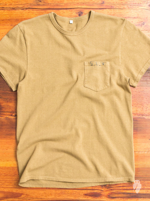 S.L.V. Hand-Stitch T-Shirt in Beige