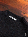 Base Roundneck Sweater in Black Tweed
