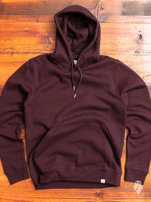 Vagn Pullover Hoodie in Eggplant Brown