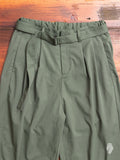 Pleated Relaxed Trouser in Khaki Green