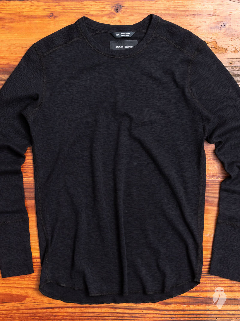 1x1 Long Sleeve T-Shirt in Black