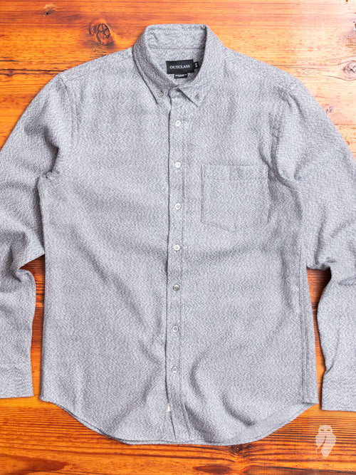 Broken Twill Brushed Flannel in Heather Grey