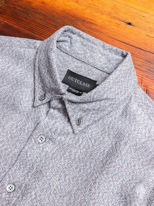 Broken Twill Brushed Flannel in Heather Grey