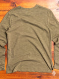 Slub Long Sleeve T-Shirt in Olive F18