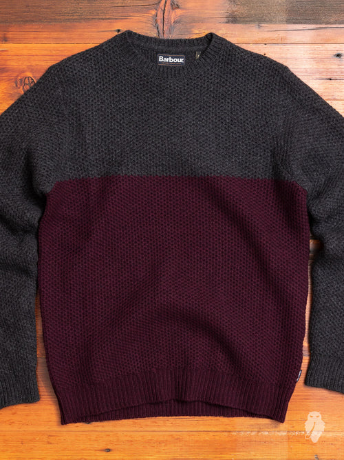 "Talon" Crewneck Sweater in Merlot
