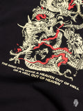 "Dancing Dragons" Long Sleeve T-Shirt in Black