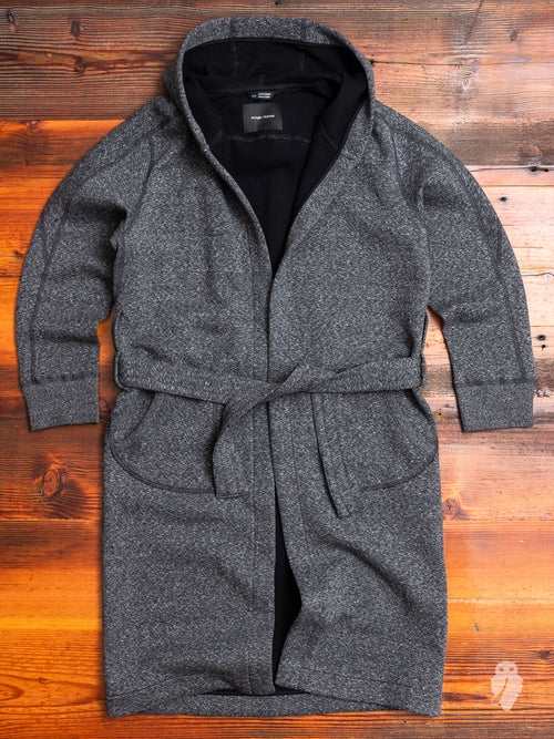 Cabin Fleece Robe in Melange Black