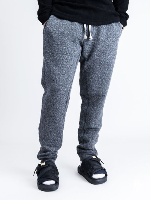 Cabin Fleece Sweatpant in Melange Black