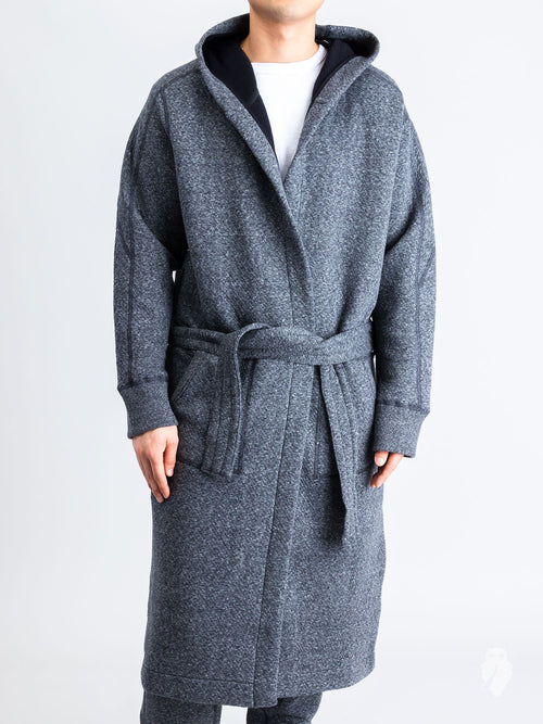 Cabin Fleece Robe in Melange Black