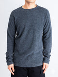 Felted Wool Crewneck Sweater in Heather Grey