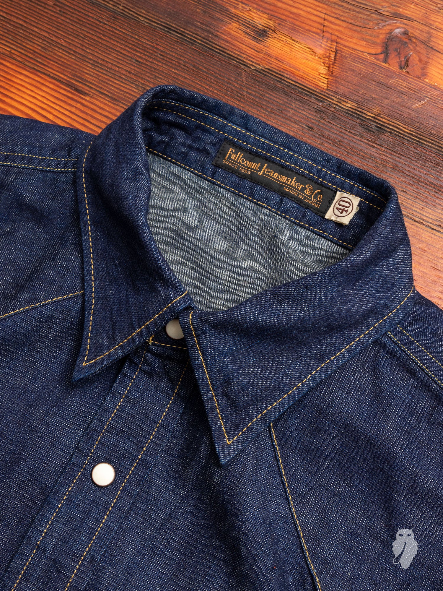 8oz Denim Western Shirt in Indigo – Blue Owl Workshop