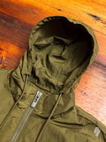 Hooded Track Jacket in Crisp Olive