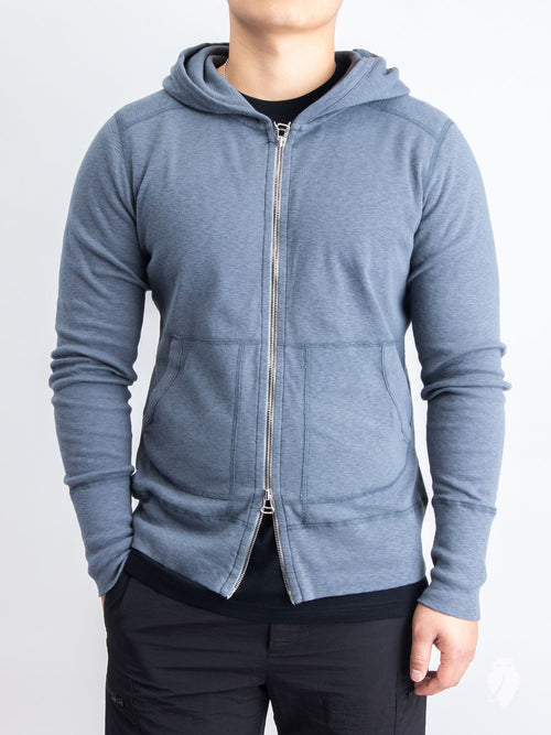 1x1 Slub Zip Hoodie in Shadow