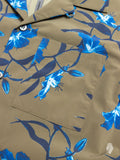 Tailored Hawaiian Shirt in Blue Flowers