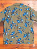 Tailored Hawaiian Shirt in Blue Flowers
