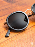 "Drum" Sunglasses in Black/Gold