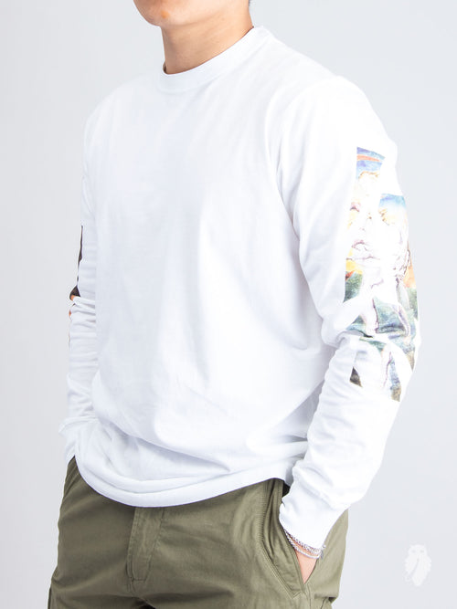 "Heaven & Hell" Long Sleeve T-Shirt in White