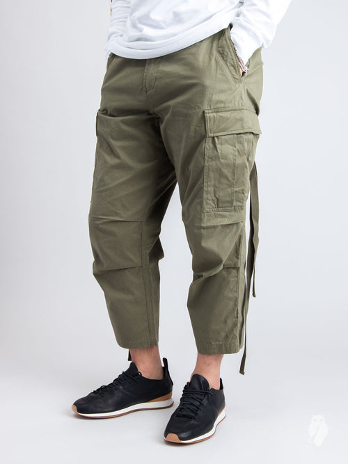 Cropped Cargo Pants in Maha Olive