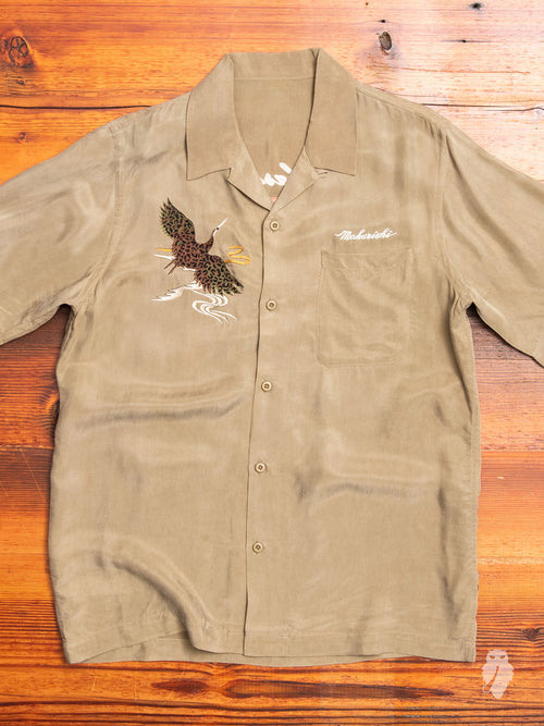 Crane Summer Shirt in Maha Olive