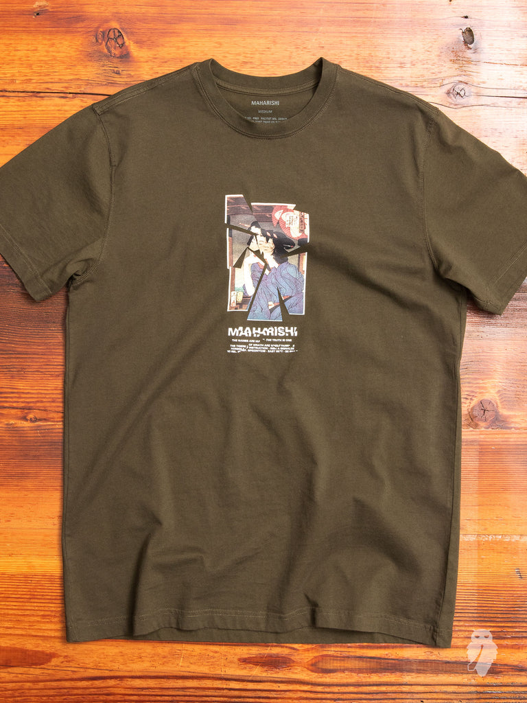 "Yoshitoshi" T-Shirt in Military Olive