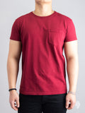 Wilson Pocket T-Shirt in Guajillo Red