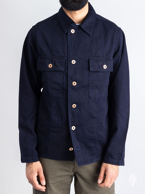 HBT Military Jacket in Indigo