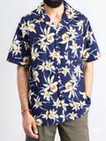 Floral Hawaiian Shirt in Navy