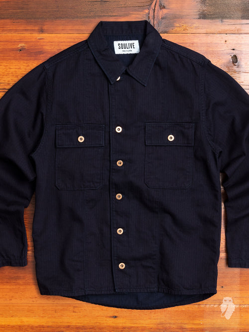 HBT Military Jacket in Indigo