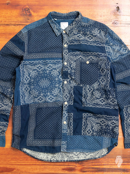 Bandana Ranru Button Down Shirt in Light Indigo