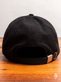 Stretch Twill 6-Panel Hat in Melange Black