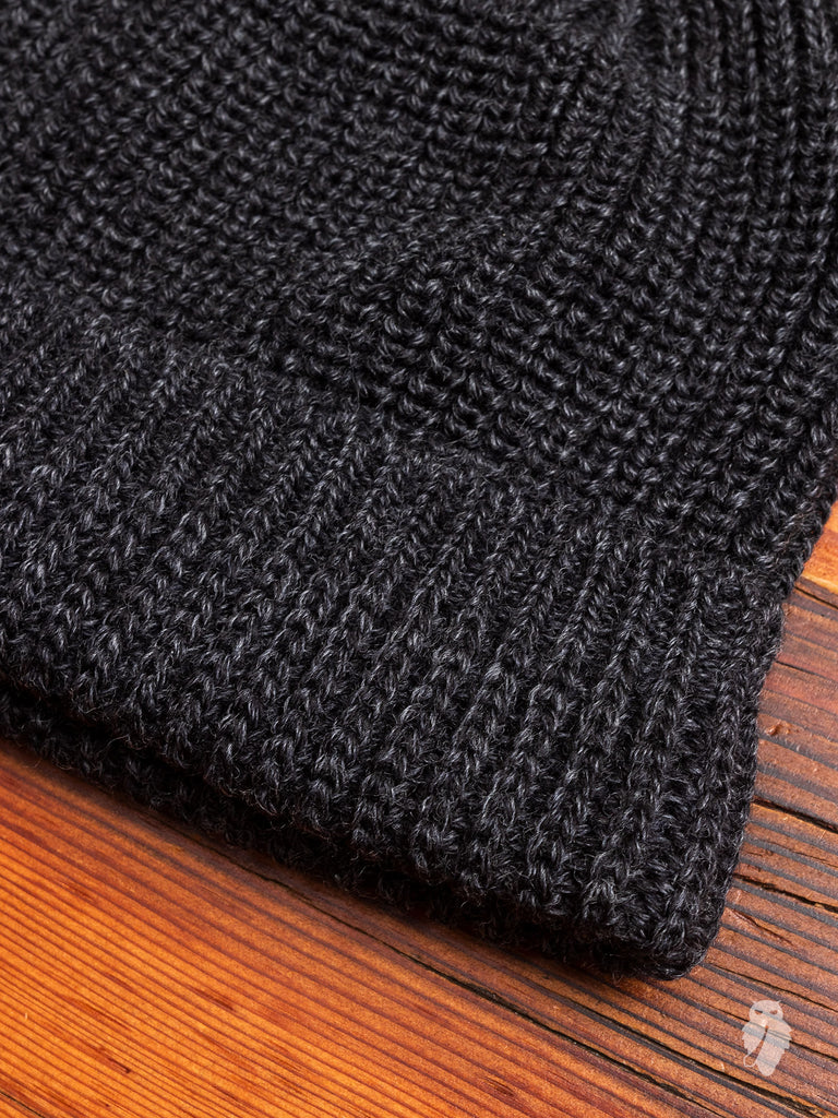 Wool Knit Watch Cap in Charcoal 2018