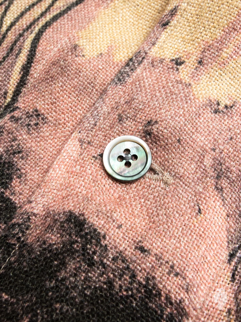 Box Short Sleeve Shirt in Acid Landscape Print Linen