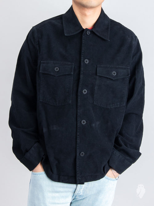 Evening Coaches Jacket in Blueblack Moleskin