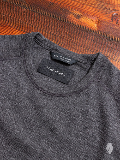 1x1 Long Sleeve T-Shirt in Heather Charcoal