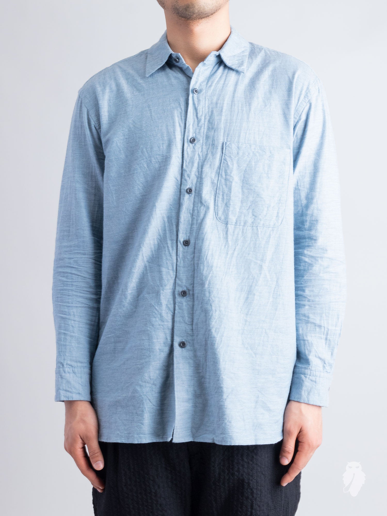 【新品未使用】Broad Regular Collar Shirt Sage de Cret Regular Collar Longshirt - Blue Owl – Blue Owl Workshop