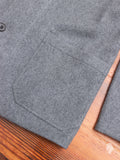 Mandarin Collar Jacket in Melange Grey